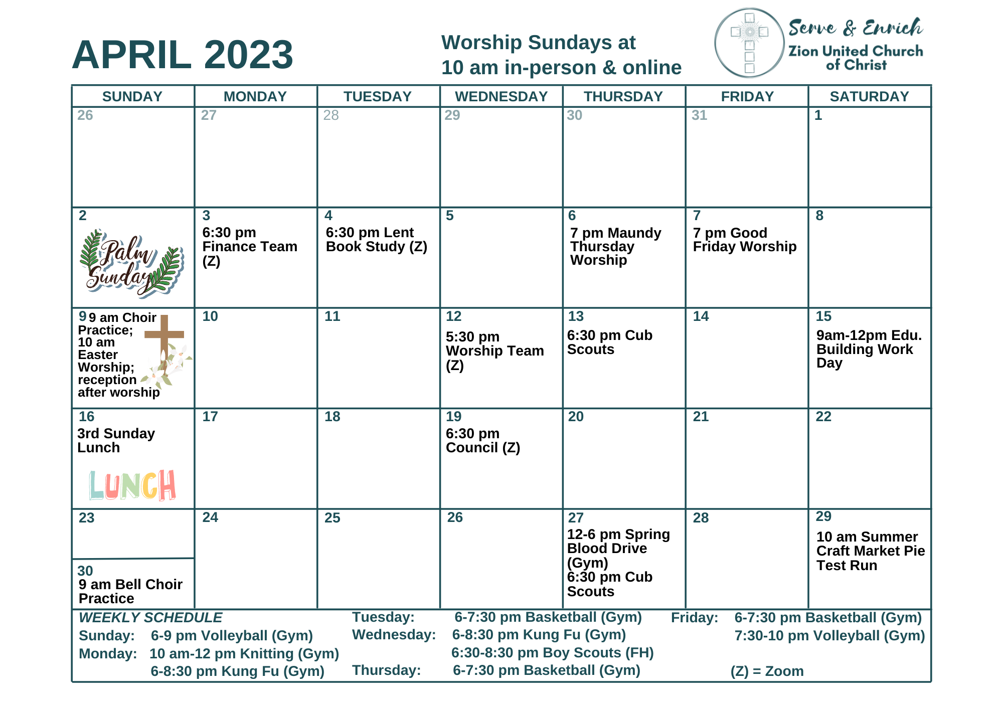 April 2023 Calendar