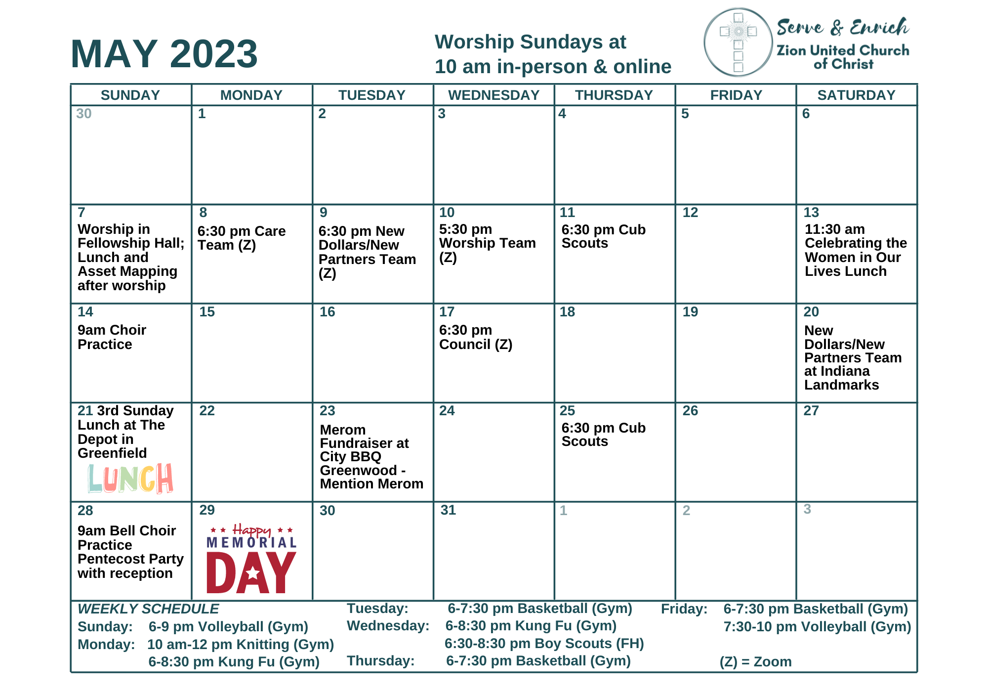 May 2023 Calendar