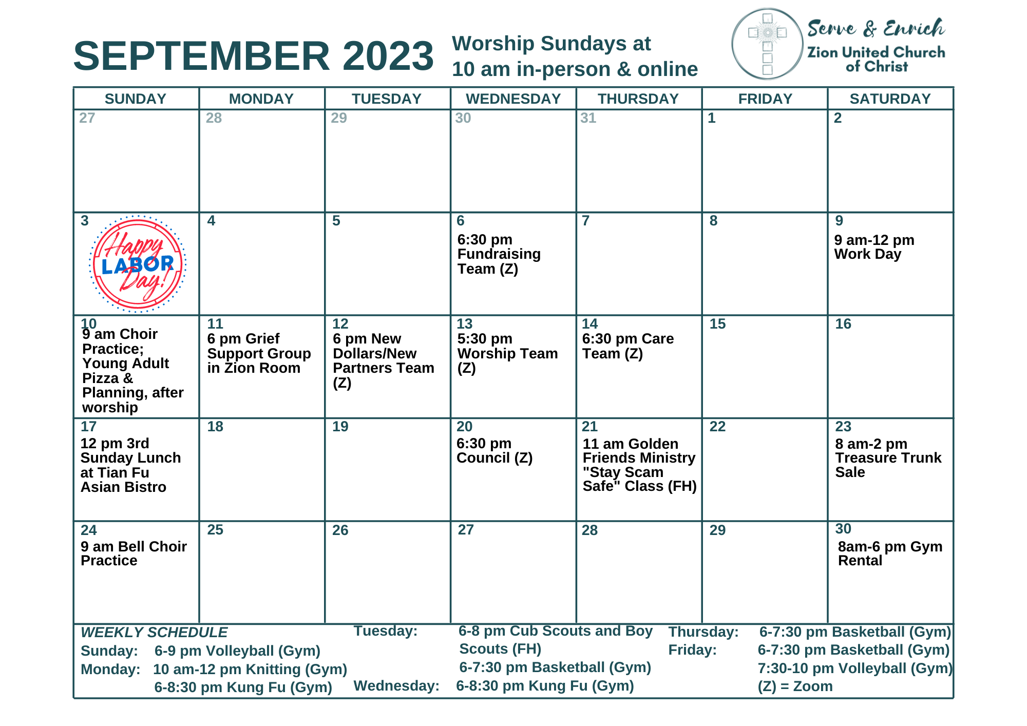 September 2023 Calendar