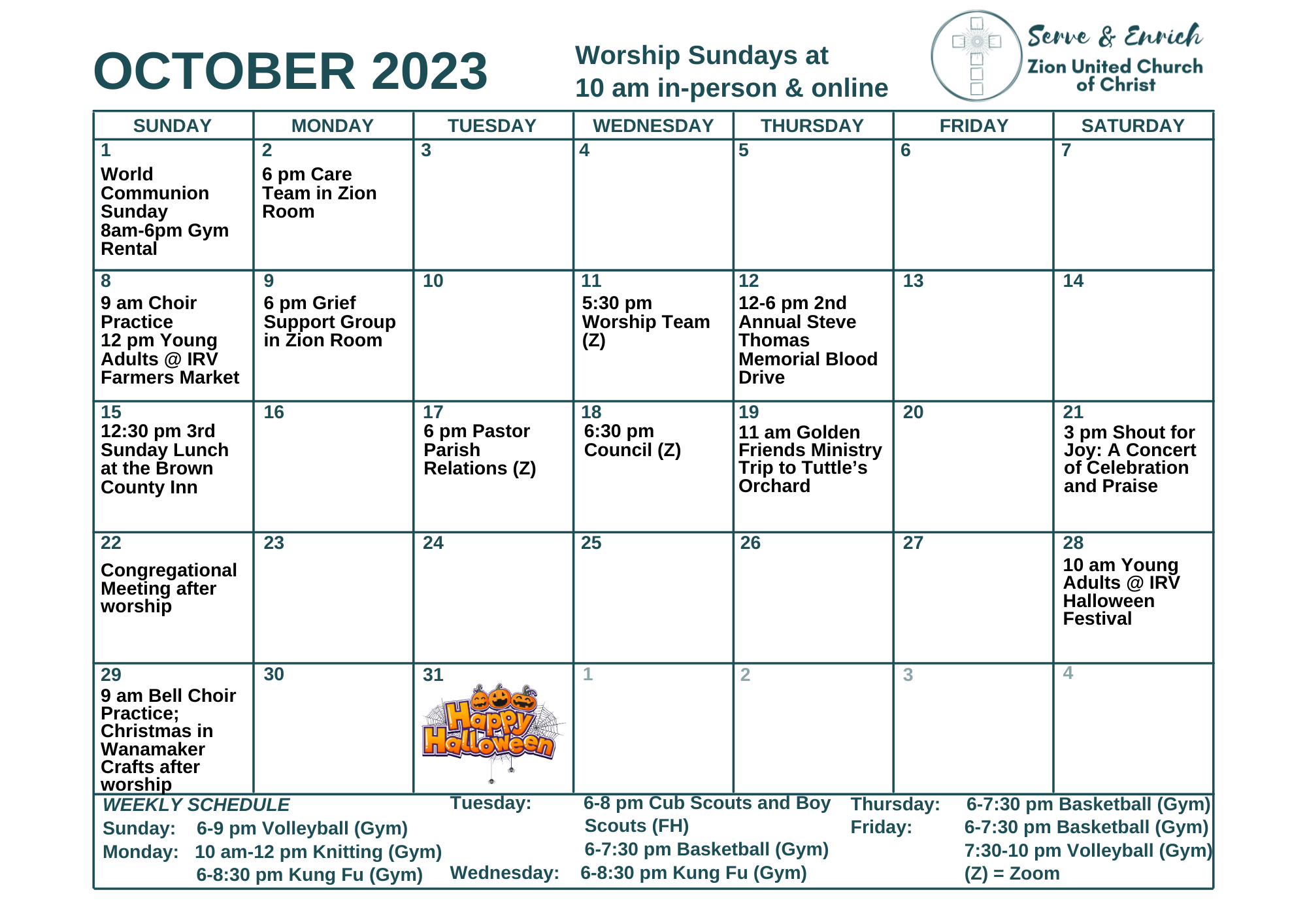 October 2023 Calendar