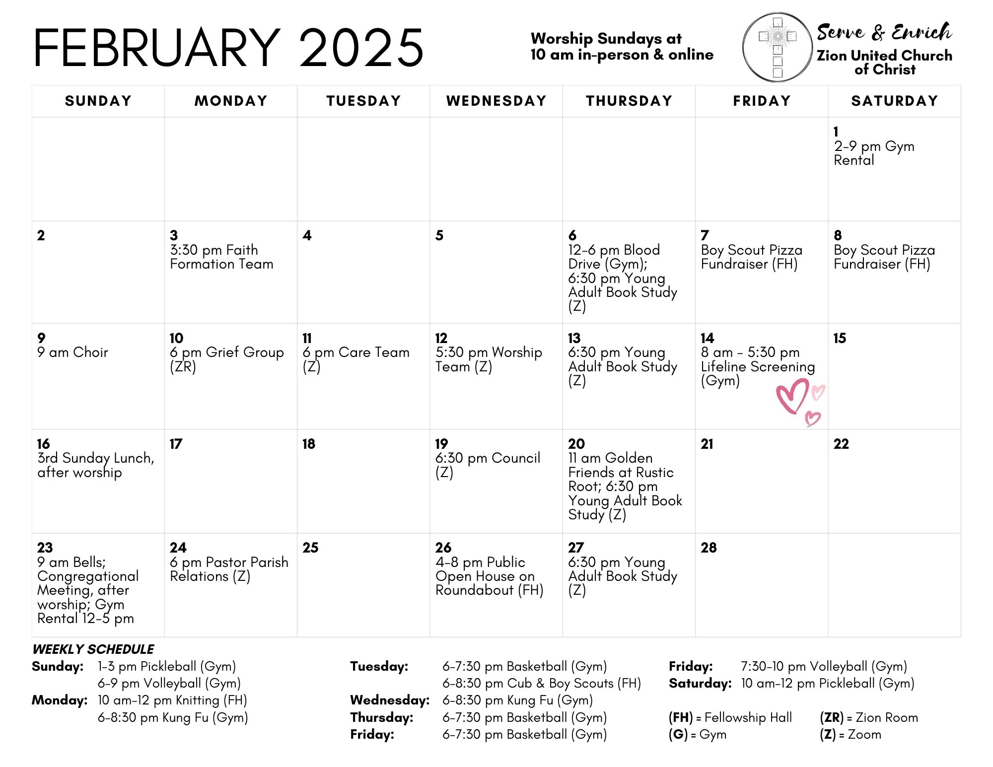 February 2025 ECHO Calendar